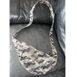 Sash Bag Camouflage Canvas Crossbody Sling Bag Adjustable Strap Multi Pocket